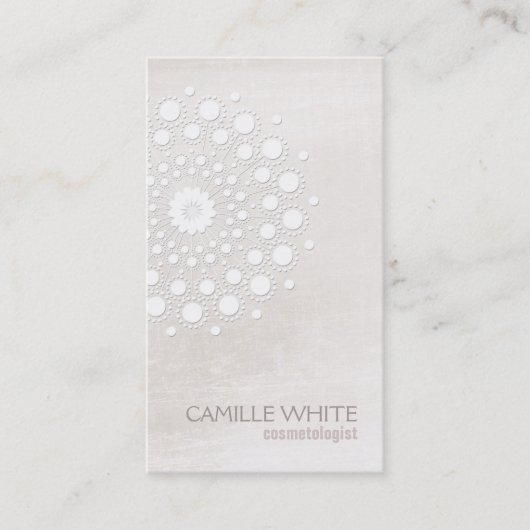 化粧品ホワイトロゼット自然およびオーガニックスパ 名刺 (正面)