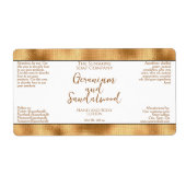 化粧品ボトルまたは瓶ラベル – ゴールドフォイル縁ど ラベル (正面)