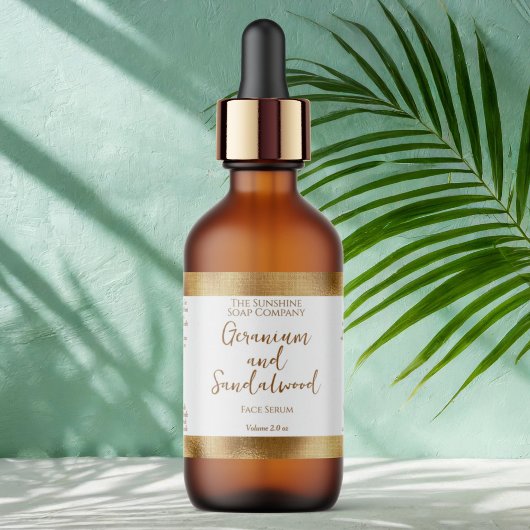 化粧品ボトルまたは瓶ラベル – ゴールドフォイル縁ど ラベル