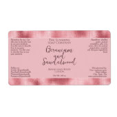 化粧品ボトルまたは瓶ラベル – ピンクフォイル縁ど ラベル (正面)