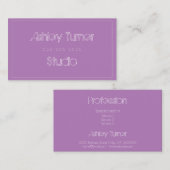 化粧品モダン用パープル、美しいファッショナブル 名刺 (正面/裏面)
