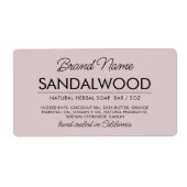 化粧品モダン石けん成分ラベル ラベル (正面)