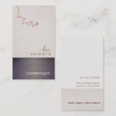 化粧品リネンと木のテクスチャルックサロン 名刺 (正面/裏面)