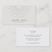 化粧品ロエレガントゼット単色ホワイト 名刺 (正面/裏面)