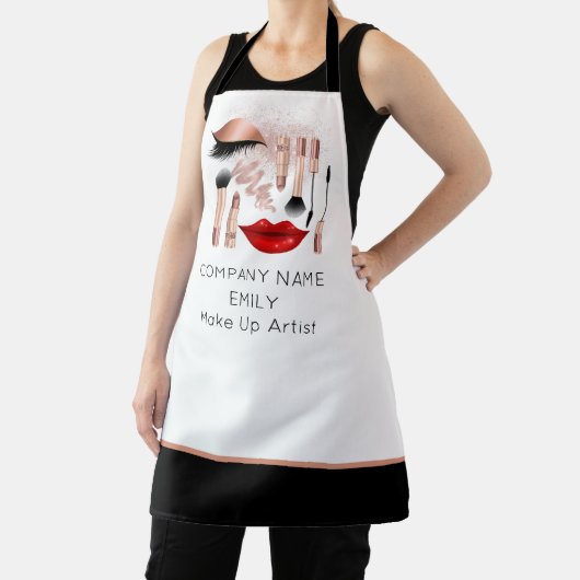 化粧品化粧アーティスト社名バラ金ゴールド エプロン (インサイチュ)