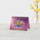 化粧品化粧ブラシグラマー カード (黄色い花)