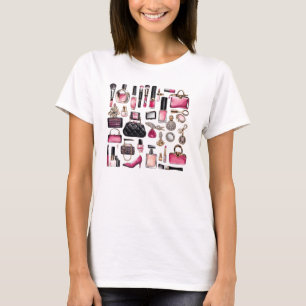 化粧品化粧ブラシネイルポリッシュリップスティック Tシャツ