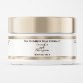 化粧品瓶ラベル – パール箔付きホワイト ラップアラウンドラベル