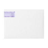 化粧品瓶ラベル – 紫フォイル付き紫 ラップアラウンドラベル (正面)