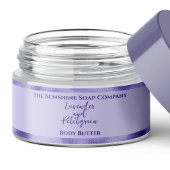 化粧品瓶ラベル – 紫フォイル付き紫 ラップアラウンドラベル