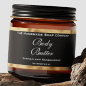 化粧品瓶ラベル – 黒と織フェイクり金ゴールド ペットボトルラベル