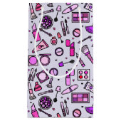 化粧品用ピンク図解入りの、写真付きのパタン スモールペーパーバッグ (正面)