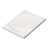 化粧品白ロゼット自然とオーガニックスパ ノートパッド (回転)