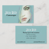化粧品美しいメイクアップアーティスト名刺 名刺 (正面/裏面)