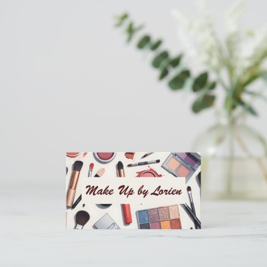 化粧品 メイクアップ ビューティー コスメティシャン 名刺 (スタンド正面)