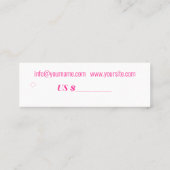 化粧品 – 価格ラベル スキニー名刺 (裏面)