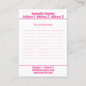 化粧品 – 名刺 (裏面)