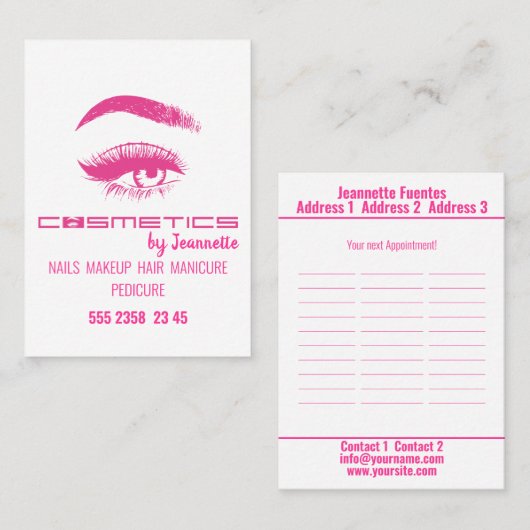化粧品 – 名刺 (正面/裏面)