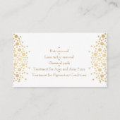 化粧品、美しいは及び中心の名刺を構成します 名刺 (裏面)