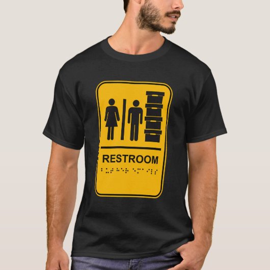 化粧室と書類の保管パロディの署名が彼女 Tシャツ (正面)