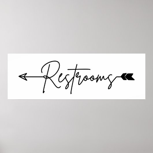 化粧室の向き離れ記号、パーティー矢印ポスター ポスター (正面)