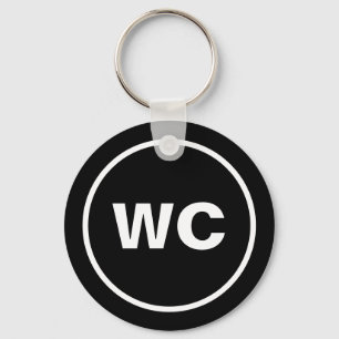 化粧室用のWCトイレアイコンキーチェーン キーホルダー