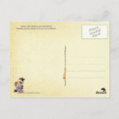 化粧日本のを着た着物の少女 ポストカード (裏面)