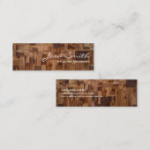 化粧木内装意匠ミニ名刺 スキニー名刺 (正面/裏面)