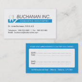 化粧歯科名刺 予約カード (正面/裏面)