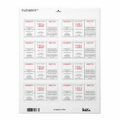 化粧用バニラハチミツ成分 ラベル (フルシート)