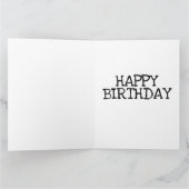 化粧紫花誕生日特大カード カード (内部)