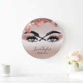 化粧美しいラッシュバラ金ゴールドドリップスグリッター ラージ壁時計 (ホーム)