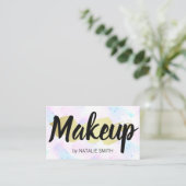 化粧 |ブラシ金ゴールド |モザイクジオメトリック 名刺 (スタンド正面)