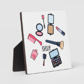 化粧 / メイク カートゥーン イラスト フォトプラーク (正面)