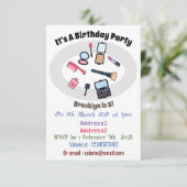 化粧 / メイク カートゥーン イラスト 招待状 (スタンド正面)