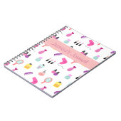 化粧、化粧品、美しい、手入れをするパターン ノートブック (左側)