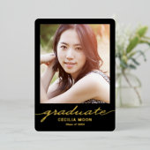 化膿型箔目盛り写真招待状 箔招待状 (立ち正面)