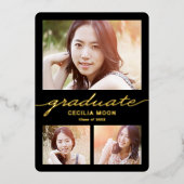 化膿型箔目盛り写真招待状 箔招待状 (正面)