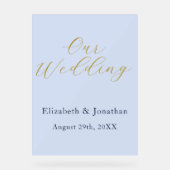 化膿性ブルー結婚ズ アクリルサイン (正面)