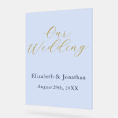 化膿性ブルー結婚ズ アクリルサイン (傾斜)