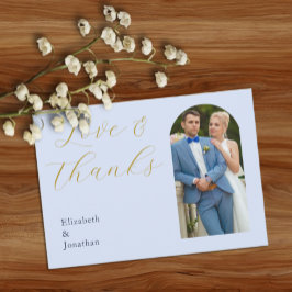 化膿性ブルー結婚ズ サンキューカード