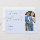 化膿性ブルー結婚ズ サンキューカード (正面)