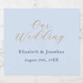 化膿性ブルー結婚ズ スパークリングワインラベル (シングルラベル)