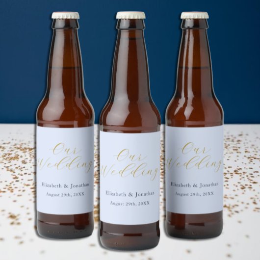 化膿性ブルー結婚ズ ビールラベル