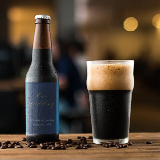 化膿性ブルー結婚ズ ビールラベル