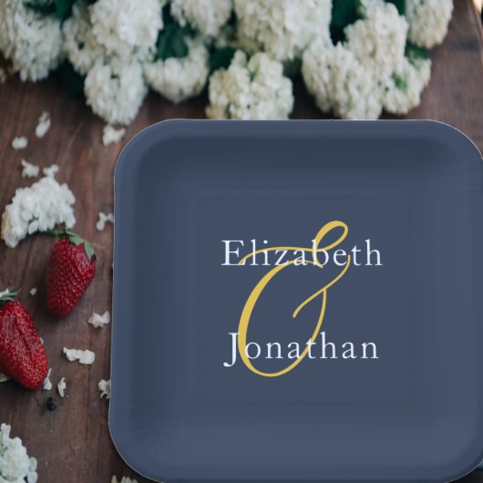 化膿性ブルー結婚ズ ペーパープレート