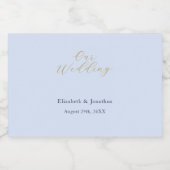 化膿性ブルー結婚ズ リキュールボトルラベル (シングルラベル)