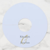 化膿性ブルー結婚ズ ワイングラスタグ (正面)