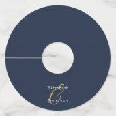 化膿性ブルー結婚ズ ワイングラスタグ (正面)