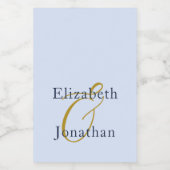 化膿性ブルー結婚ズ ワインラベル (シングルラベル)